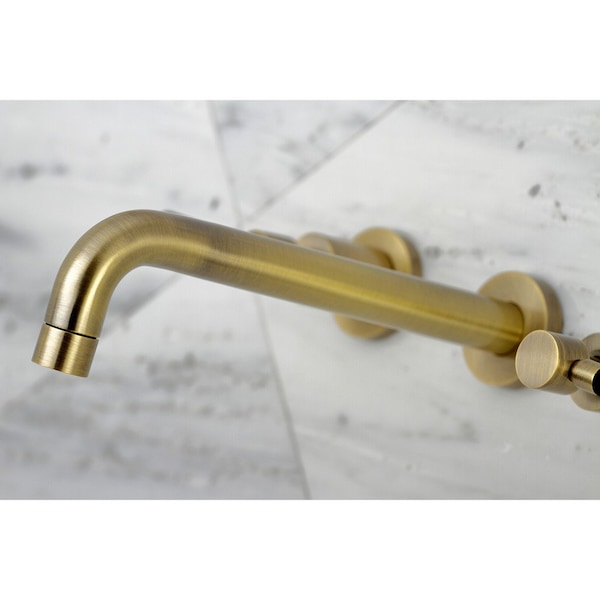 Roman Tub Faucet, Antique Brass, Wall Mount